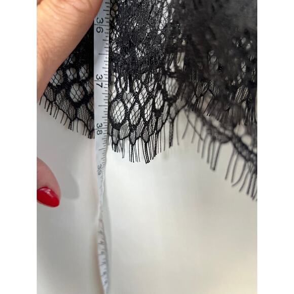 Shein L Pull-On Skirt Pale Sage Green Sheer Black Cover Whimsy Goth Feminine - Picture 6 of 8